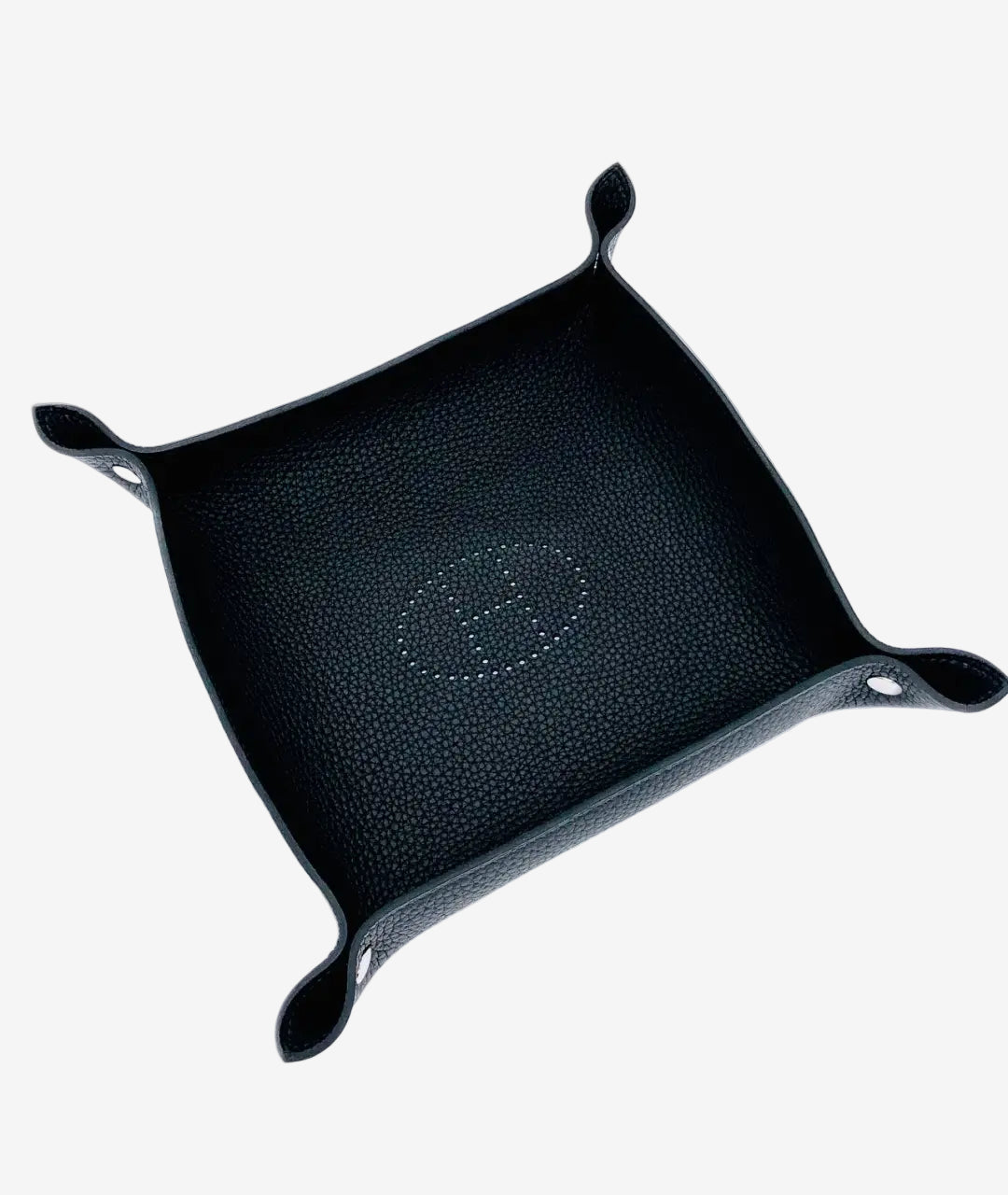 Hermès Posh Hermes Vido Tray in Black Taurillon Leather