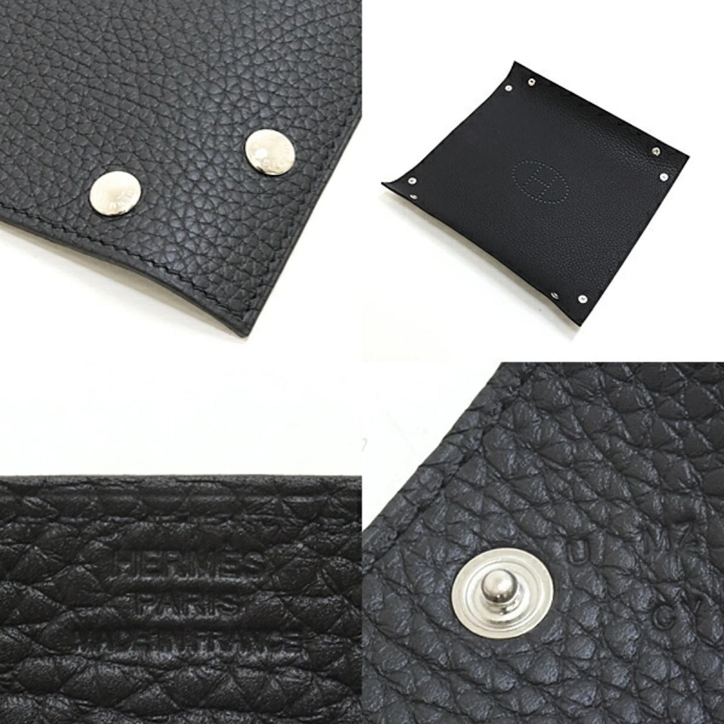 Hermès Posh Hermes Vido Tray in Black Taurillon Leather