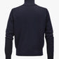 Navy blue sweater on a white background