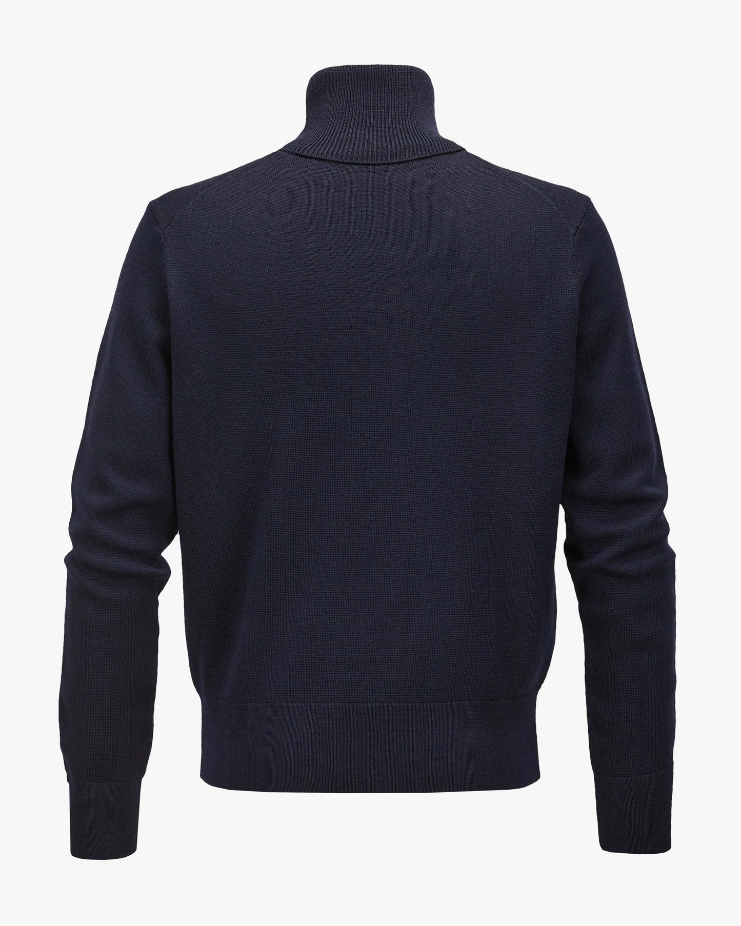Navy blue sweater on a white background
