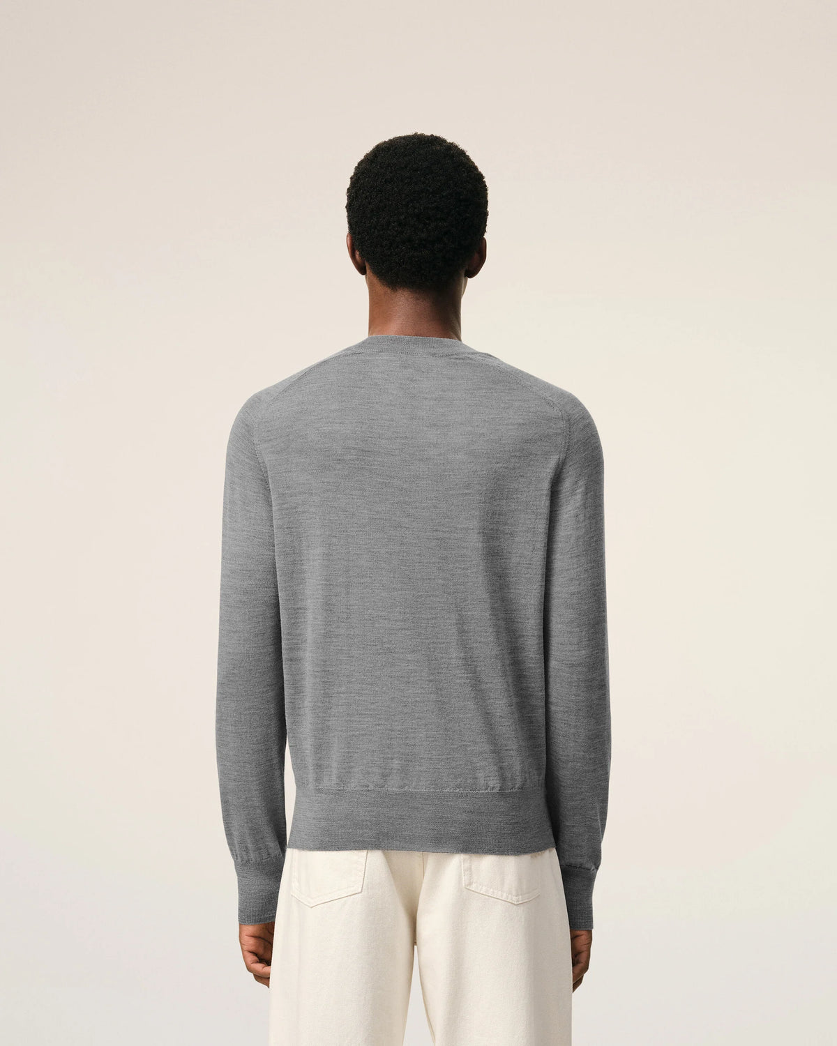 Crew Neck Sweater With Contrast Ami De Coeur
