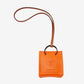 Hermes Orange Milo Lambskin & Swift Leather Bag Charm