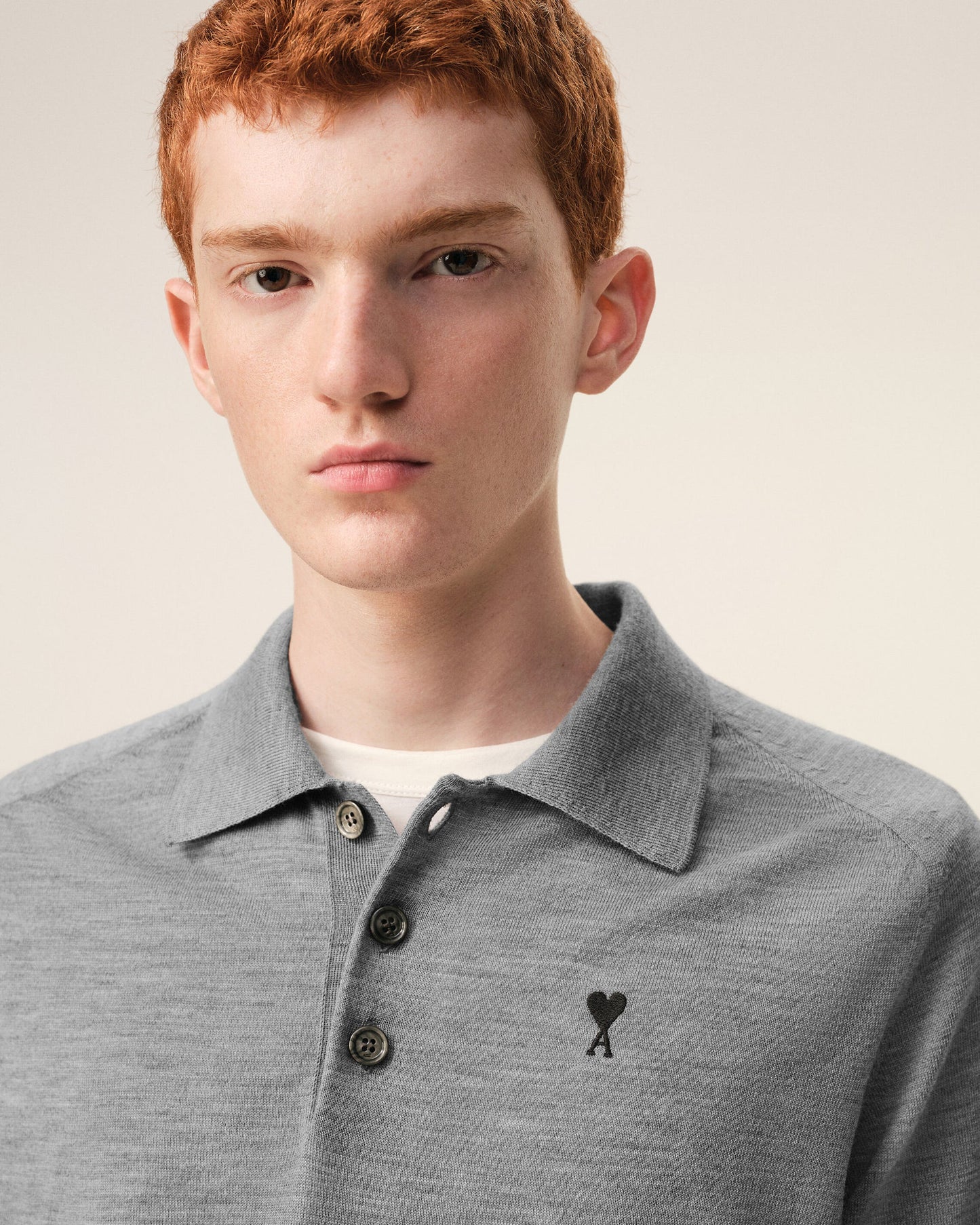 Short Sleeve Polo With Contrasted Ami De Coeur