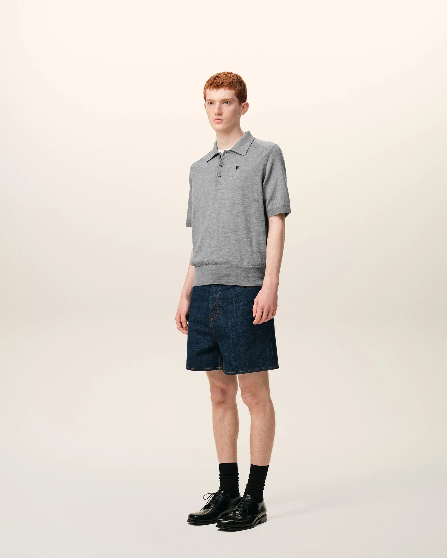 Short Sleeve Polo With Contrasted Ami De Coeur