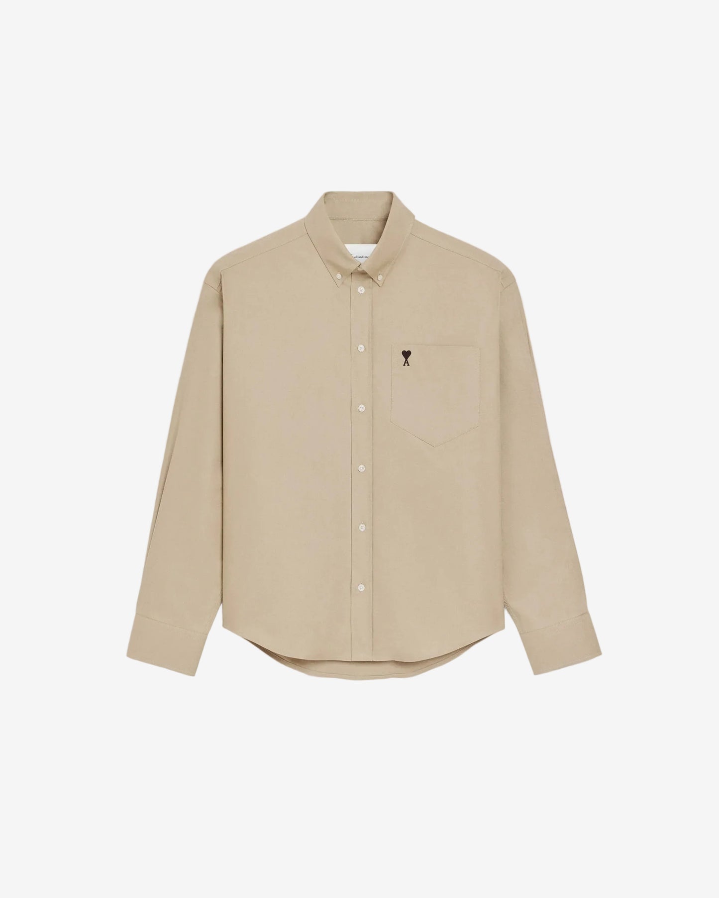 Boxy Fit Shirt Button Down Collar And Embroidered Ami