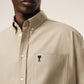 Boxy Fit Shirt Button Down Collar And Embroidered Ami