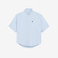 Boxy Short Sleeve Shirt With Button Down Collar And Embroidered ADC