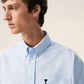 Boxy Short Sleeve Shirt With Button Down Collar And Embroidered ADC