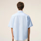 Boxy Short Sleeve Shirt With Button Down Collar And Embroidered ADC