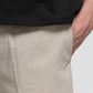 Beige shorts on a white background