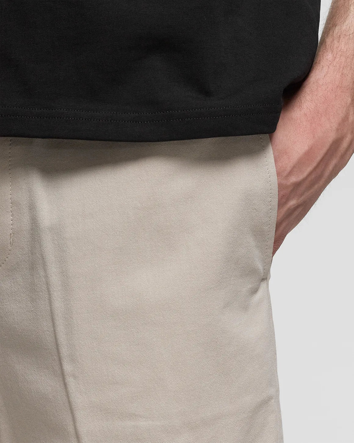 Beige shorts on a white background