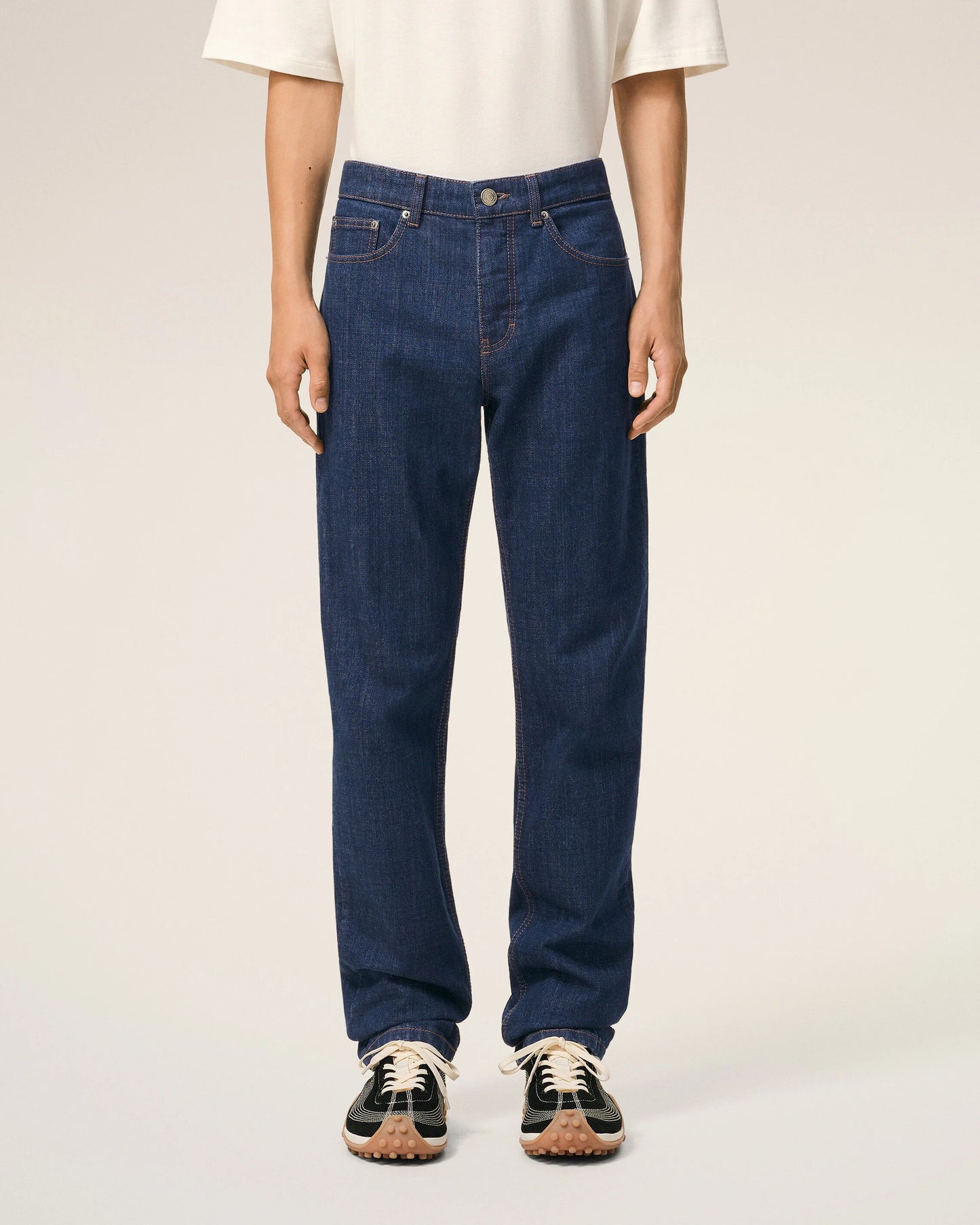 Blue Cotton Classic Fit Jeans