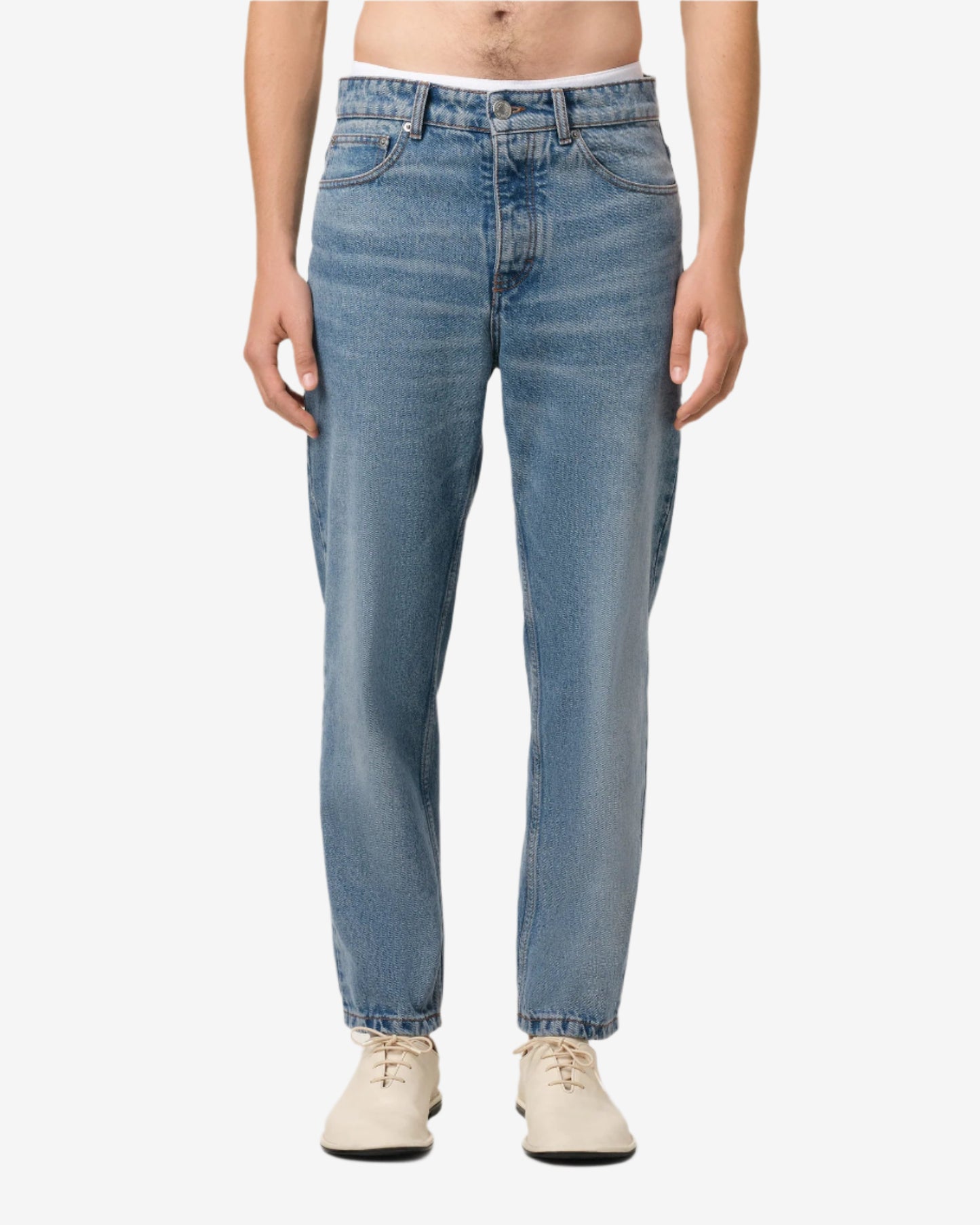 Cotton Tapered Fit Jeans