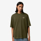 Green t-shirt with a small logo on a white background ami paris