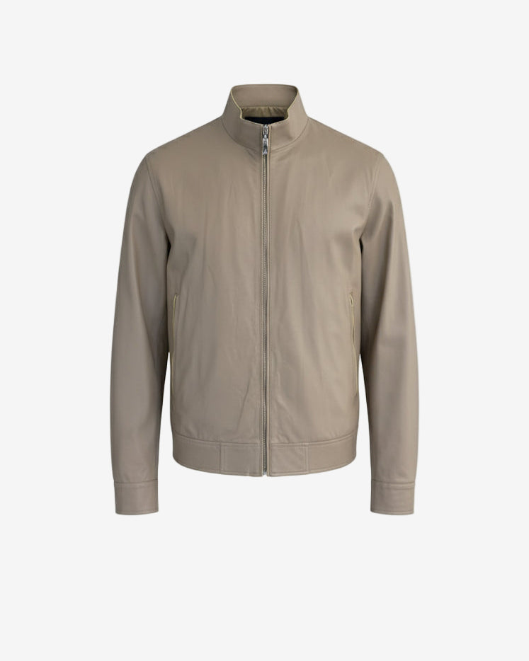 Beige jacket on a white background