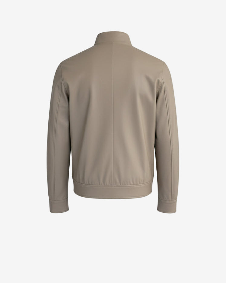 Beige jacket on a white background