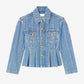 Structured Denim Fitted Jacket
