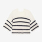 Striped sweater on a white background