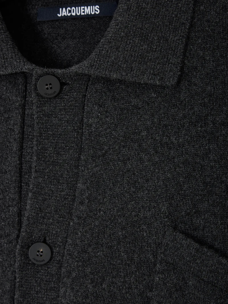 Collared Asymmetric Button-Up Jacket