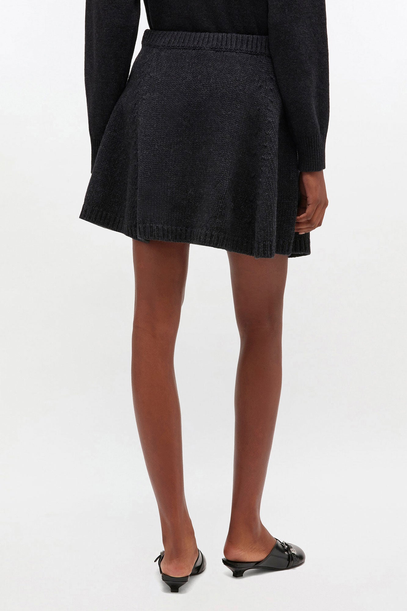 Chunky Wool Mix Mini Skirt