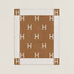 Avalon throw blanket Camel/White