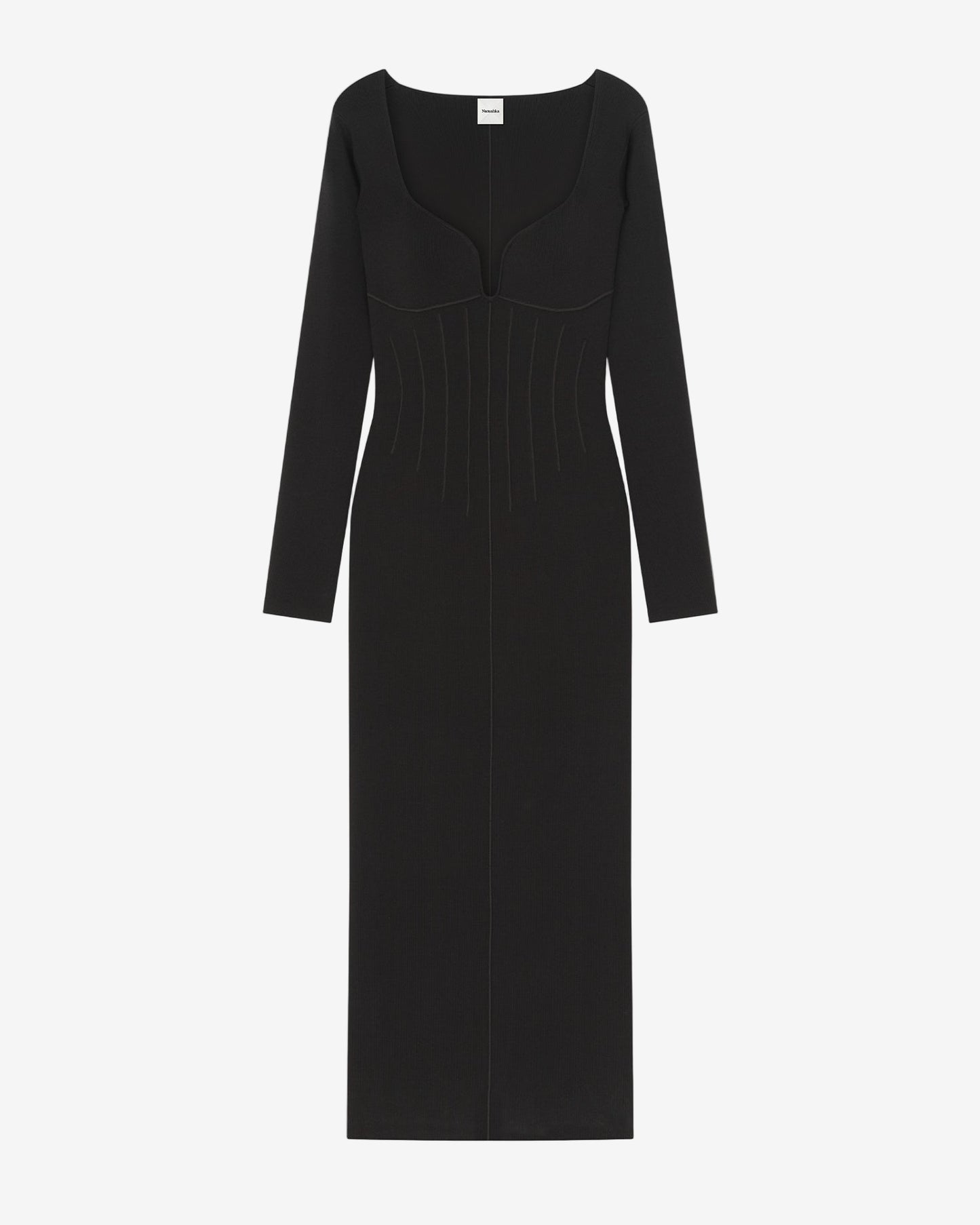 Black dress on a white background