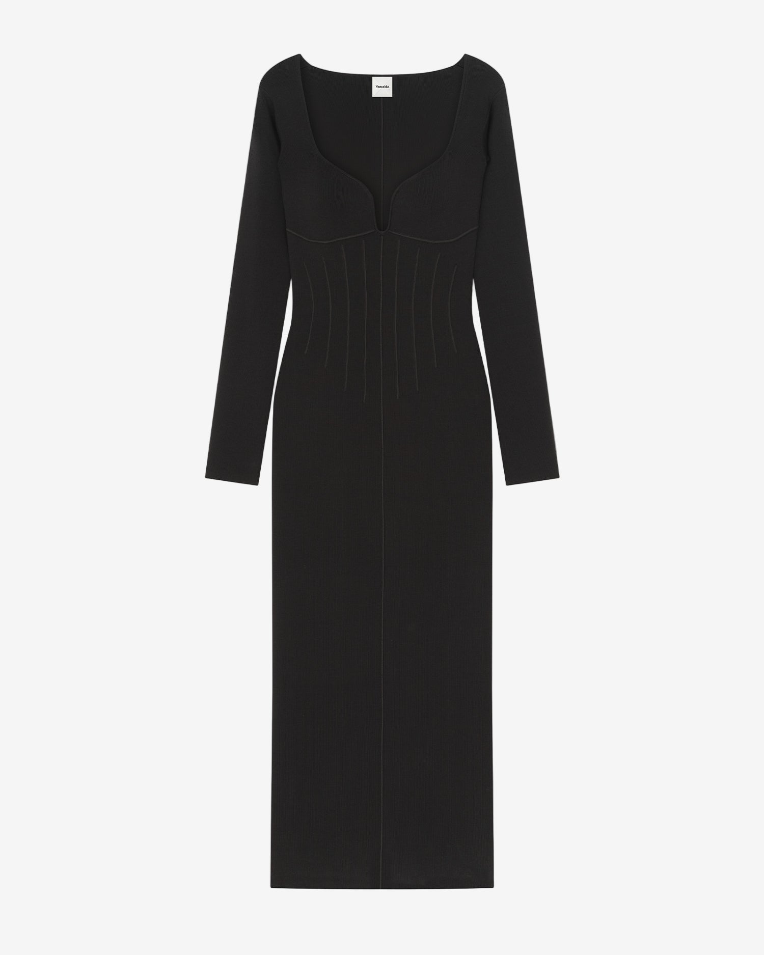 Black dress on a white background