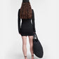 Sosha Ruched Okobor™ Alt-Leather Mini Dress