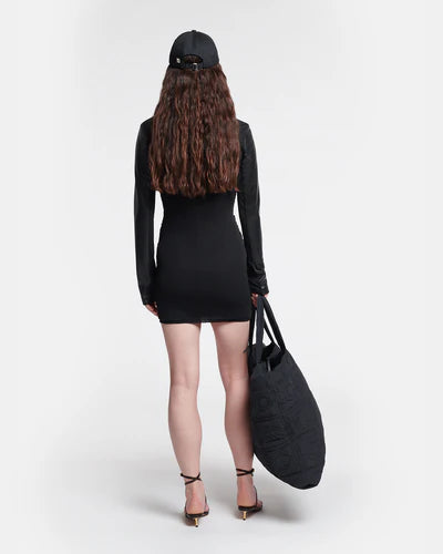 Sosha Ruched Okobor™ Alt-Leather Mini Dress