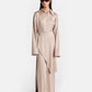 Colter Draped Slip Satin Midi Dress