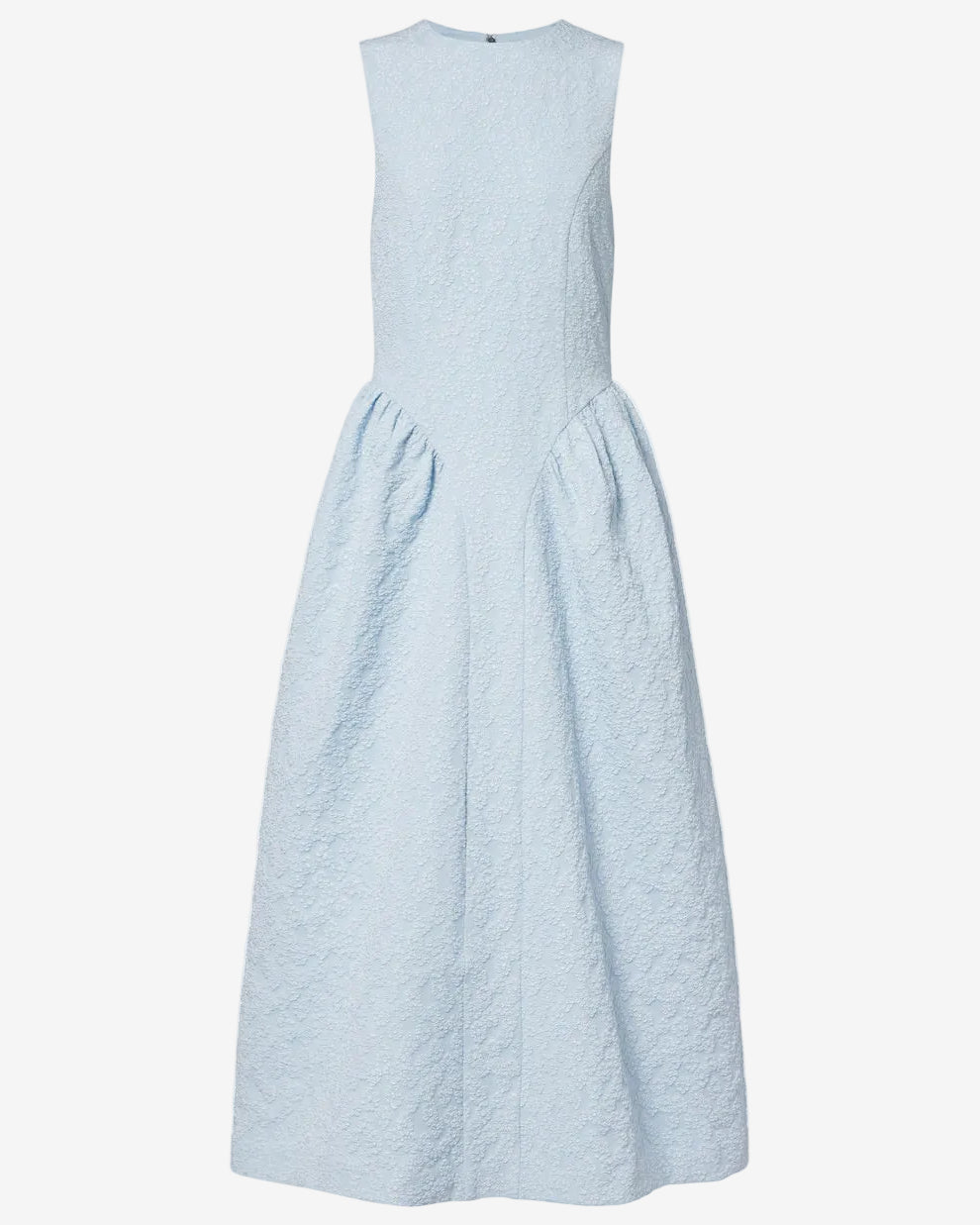 Jacquard Midi Dress Light Blue