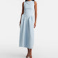 Jacquard Midi Dress Light Blue