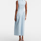 Jacquard Midi Dress Light Blue