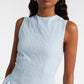Jacquard Midi Dress Light Blue