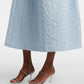 Jacquard Midi Dress Light Blue