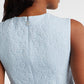 Jacquard Midi Dress Light Blue