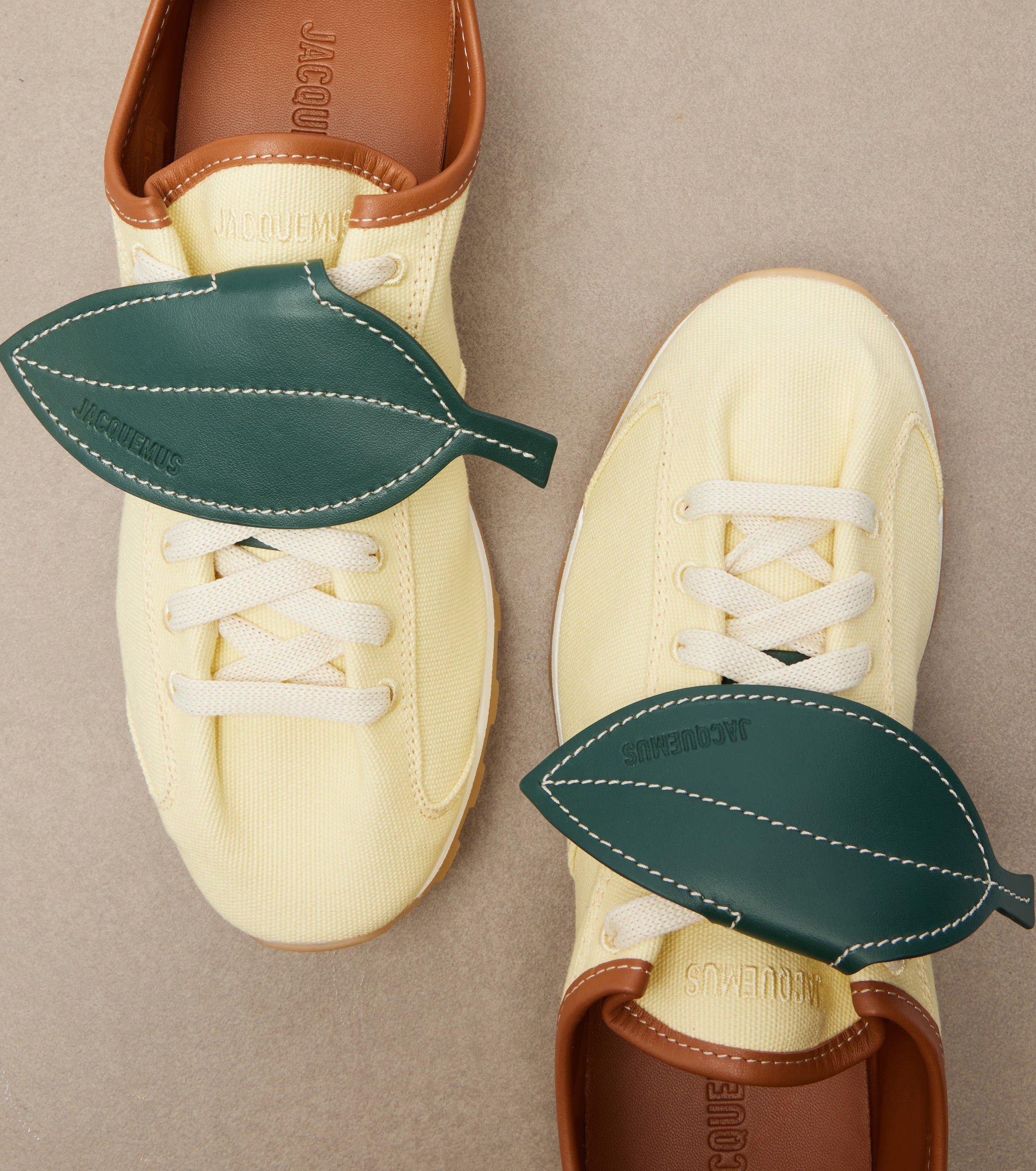 Resort leaf-patch sneakers