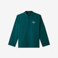 Green shirt with a brand logo on a white background