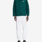 Green shirt with a brand logo on a white background