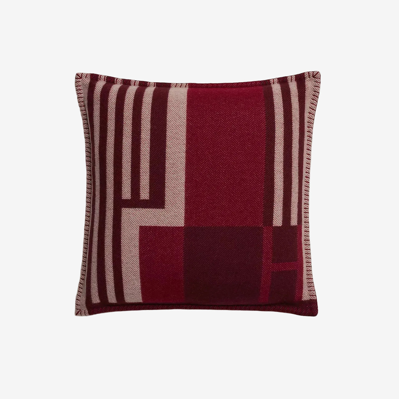A Grenat and Rouge H Ithaque Pillow