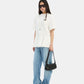 Peplum T-shirt Bright White