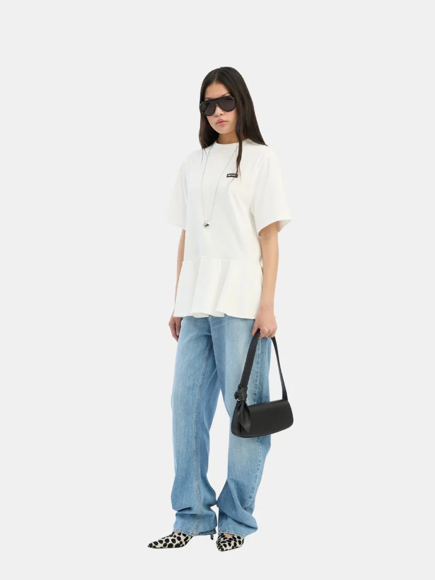 Peplum T-shirt Bright White
