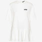 Peplum T-shirt Bright White