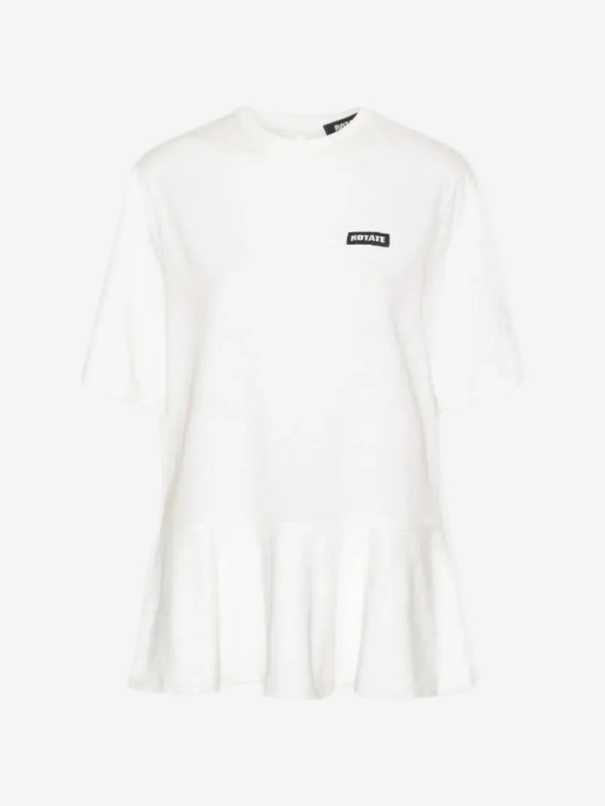 Peplum T-shirt Bright White