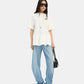 Peplum T-shirt Bright White