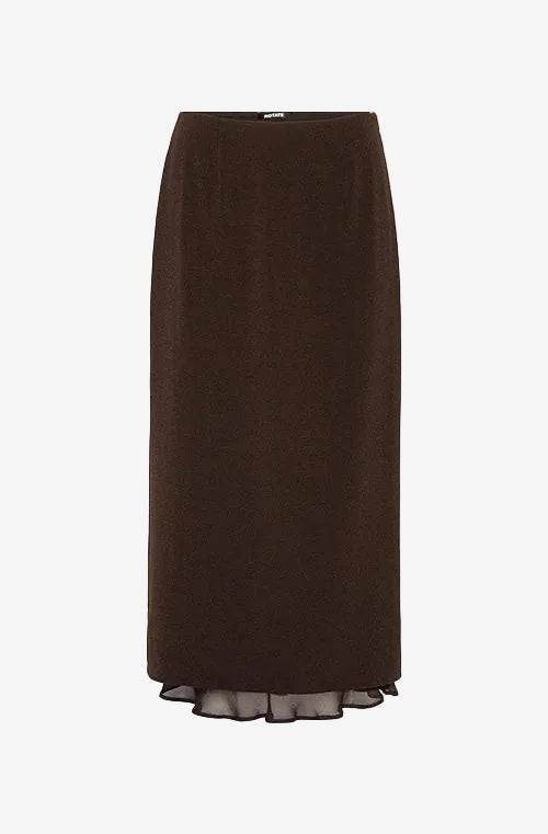 Midi skirt with two layers