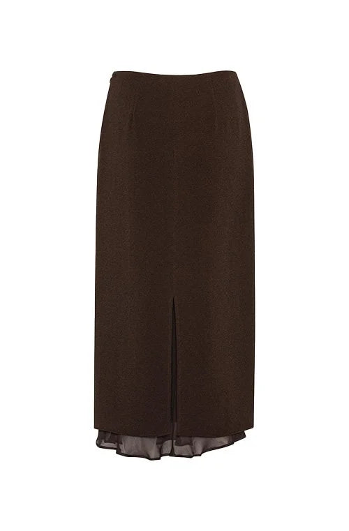 Midi skirt with two layers
