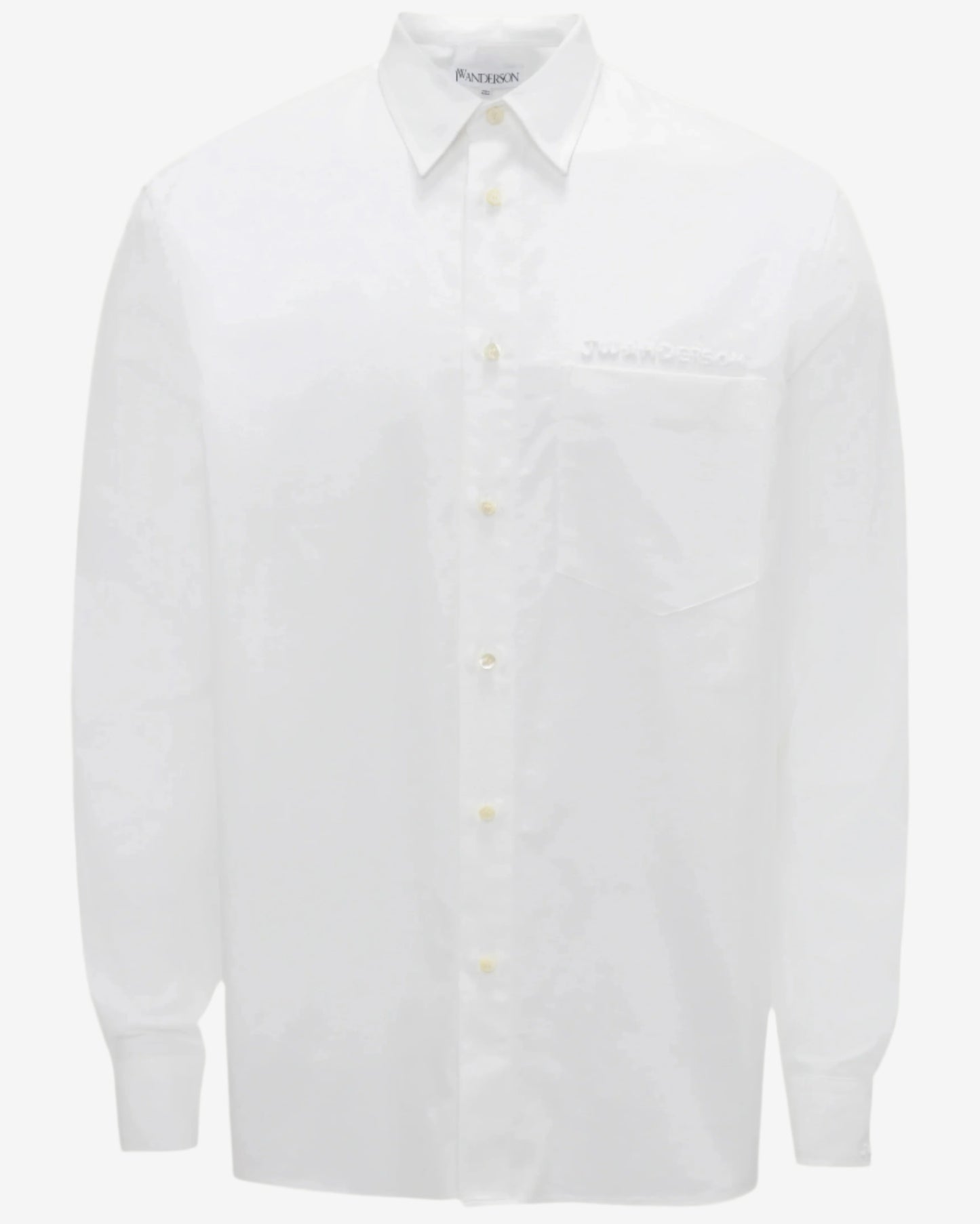 White dress shirt on a white background