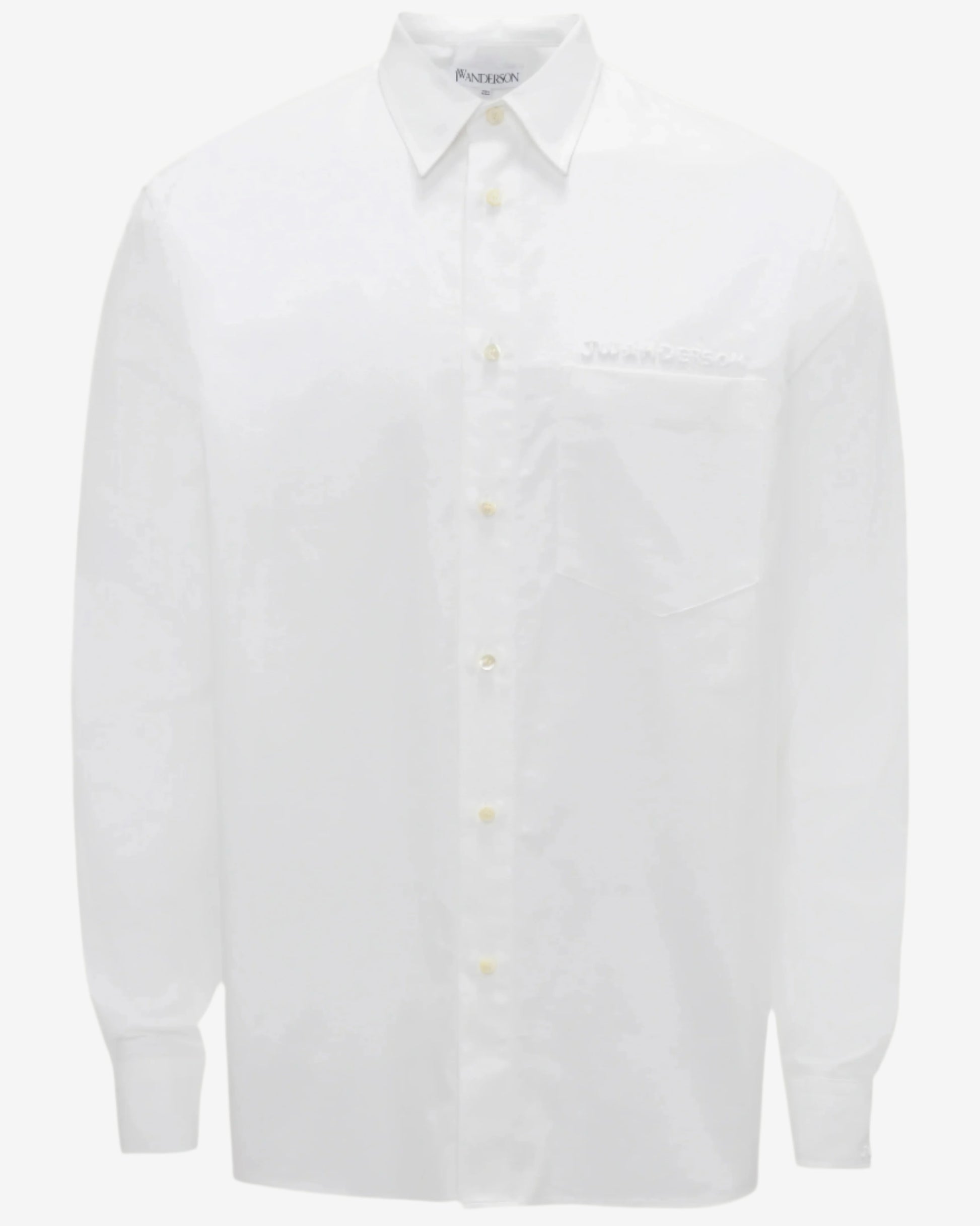 White dress shirt on a white background