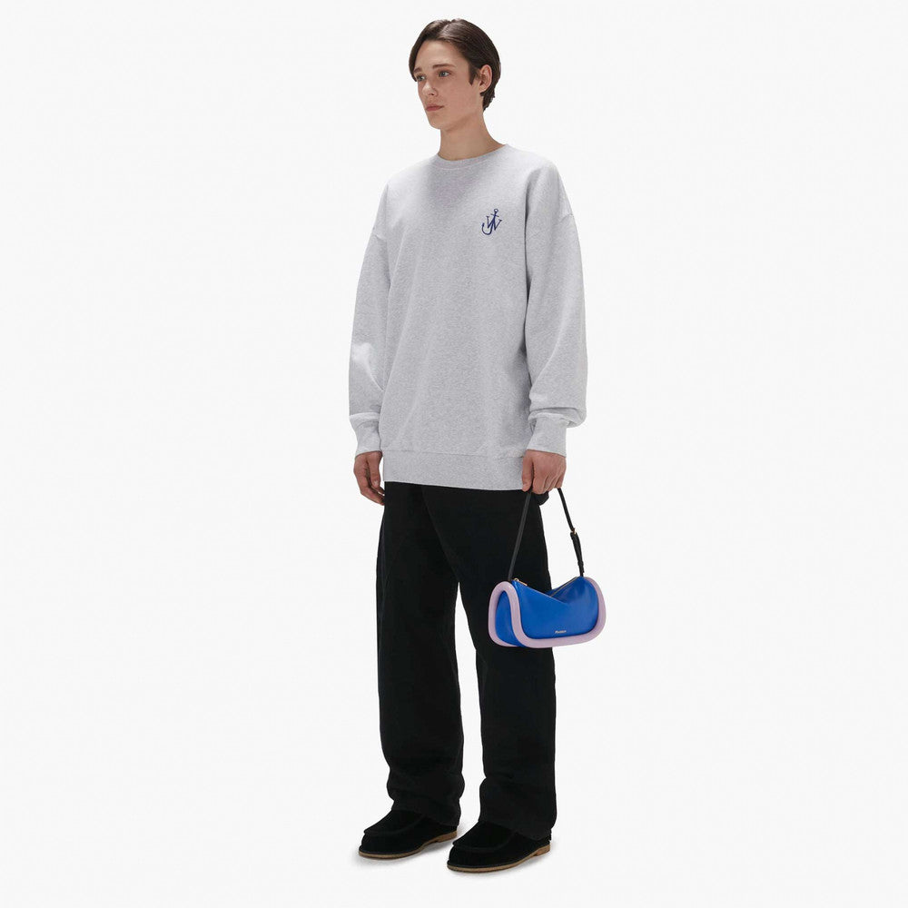 JW0209 PG1386   ANCHOR EMBROIDERY BACK PRINT SWEATSHIRT